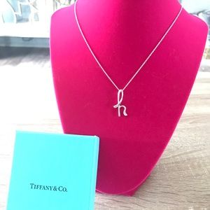 Tiffany and Co Elsa Peretti letter “h” necklace